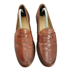 Allen Edmonds Cameron 10B Mens Penny Loafers Slip On Brown Leather USA 4…